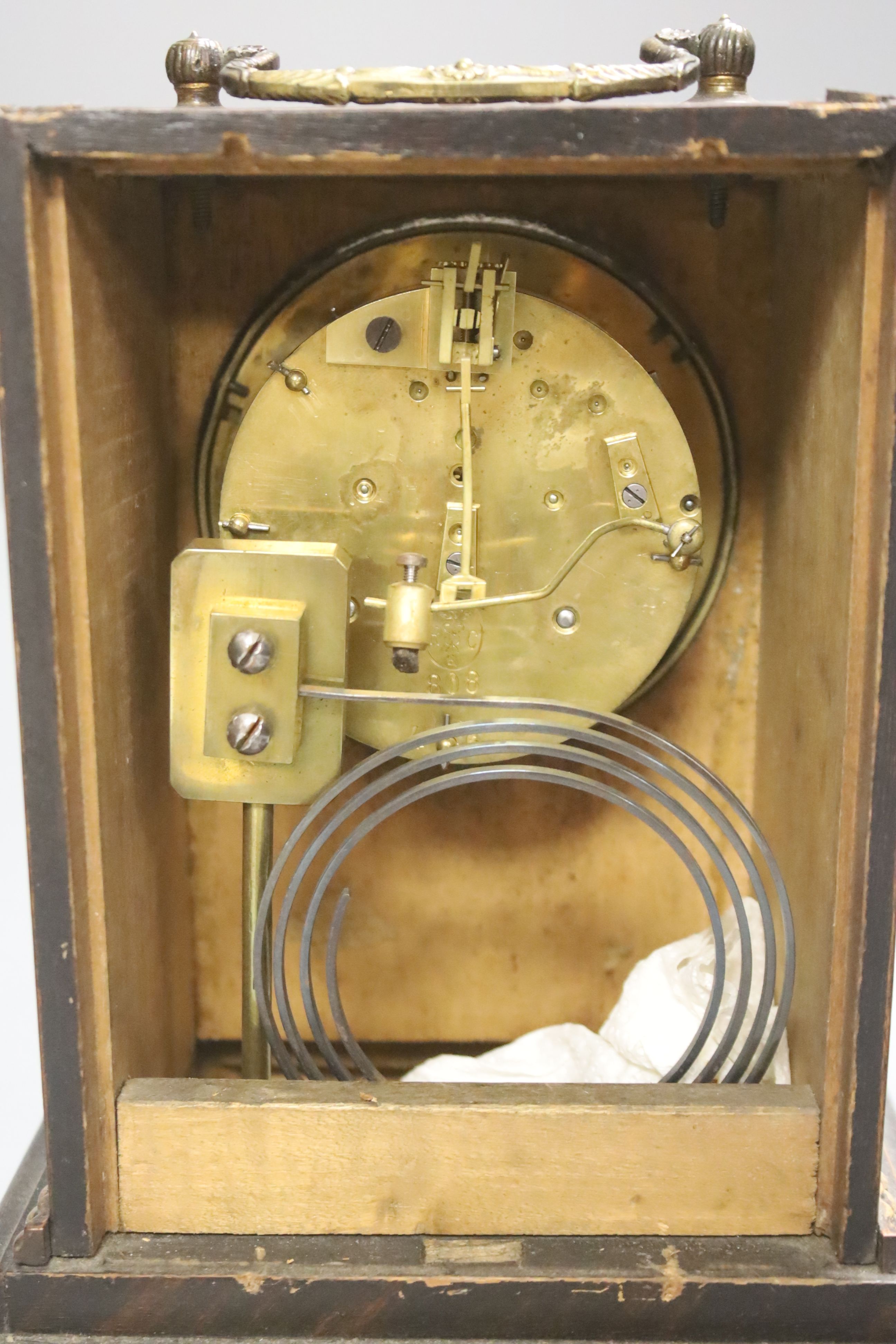 An Edwardian mantel clock, height 35cm